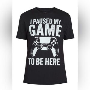 Paused My Game Graphic Tee with Short Sleeves